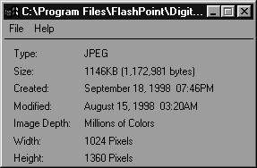 Følgende vindue fremkommer: Med Windows Med Macintosh Billedinformationen kan ikke vises for diasshow.