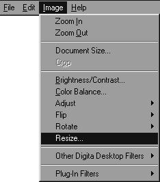 Plug-in filtre Installation af forskellige filtre udvider mulighederne med Digita Desktop TM. Bevarer højde-til-bredde forholdet. Vælg måleenheden.