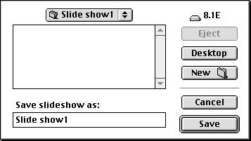 Present Med Windows Med Macintosh Ikon for Opret ny mappe Vælg den mappe, hvor diasshowet skal gemmes.