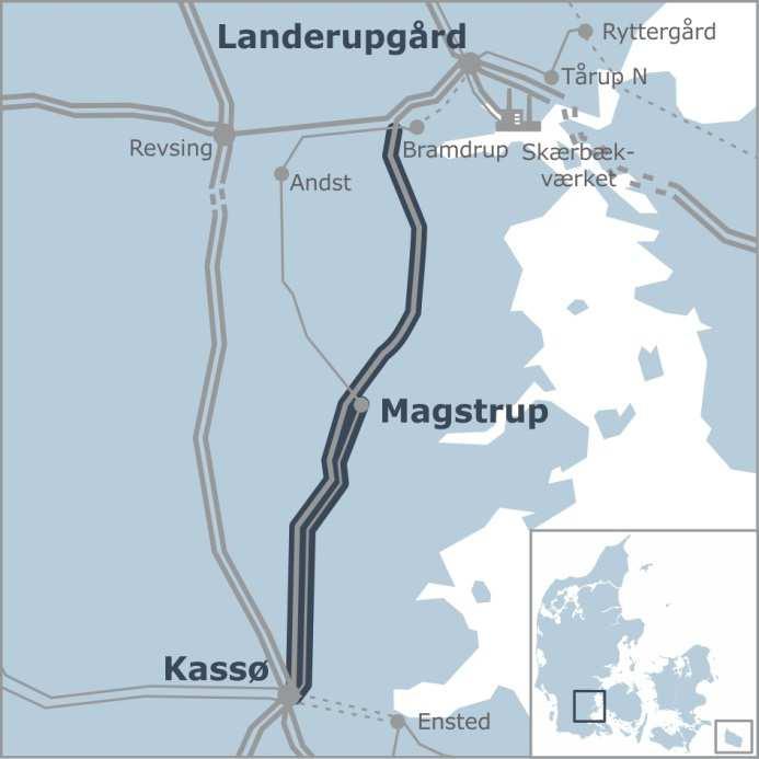 Projekter i perioden 2017-2019 ID 331 - Reinvestering af 400-150 kv-kombiluftledningen mellem Kassø og Landerupgård Reinvestering af 400-150 kvkombiluftledningen mellem Kassø og Landerupgård
