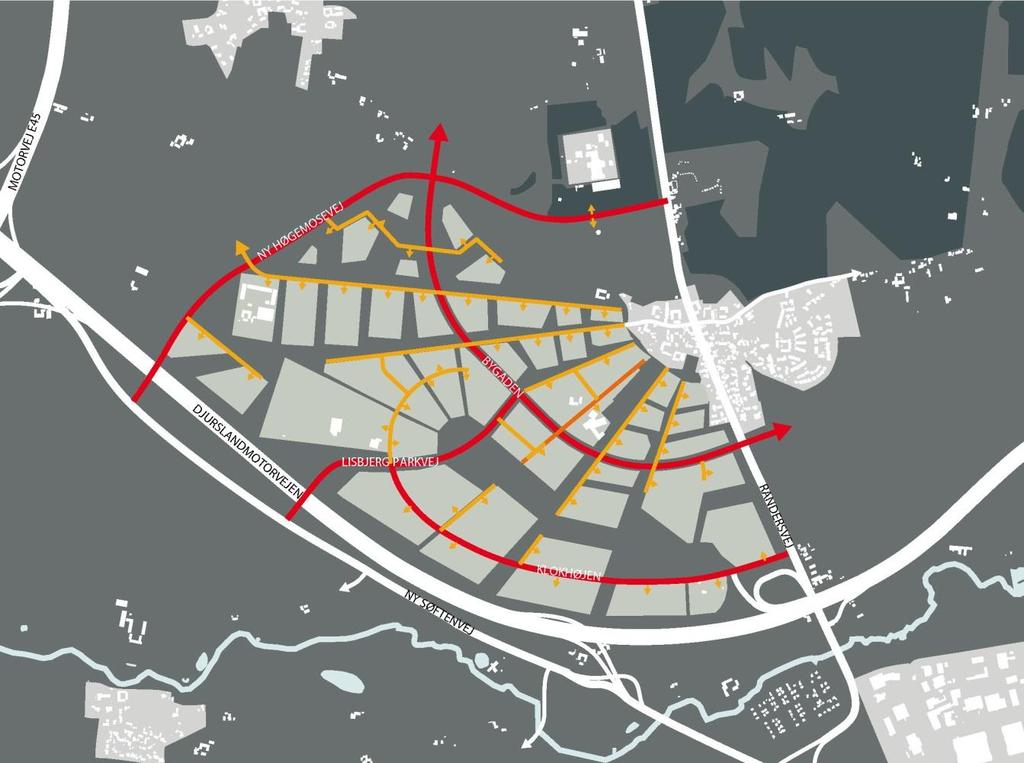 4 Struktur for den fremtidige by. Planens hovedtræk Lokalplanen omhandler en ca.
