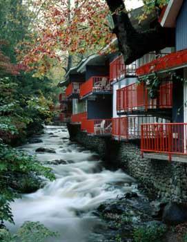 where you can enjoy the beauty of the Smoky Mountains. We are located in downtown Gatlinburg on a beautiful landscaped island.