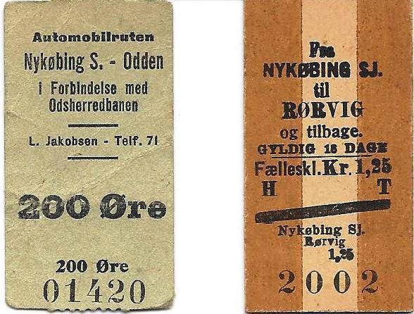 kul sort. Foto: Odsherreds Jernbanes arkiv. Under anden verdenskrig var dette i starten bussen til Rørvig.