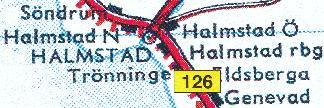 I spor 4 holder det næste togsæt til Nässjö, og på siden af det forreste køretøj står. Tognummeret er 7638 (Halmstad C Jönköping C) først med afgang kl. 13.15.