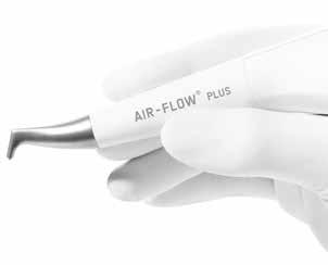 implantater. Fjerner skånsomt biofilm i kritiske områder uden at skade cement, gingiva og emalje. AIRFLOW Handy 3.0 PREMIUM leveres med en 1 stk. AIRFLOW håndstykke samt 1 stk. PERIO håndstykke.