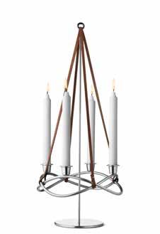 779 3586517 3586474 3586517 / SEASON EXTENSION, GOLD GOLD PLATED STAINLESS STEEL & BROWN LEATHER Cords Candle holder sold seperately H: 608 MM Ø: 260 MM DKK 749 / EUR 99 / GBP 85 / NOK 929 / SEK 899