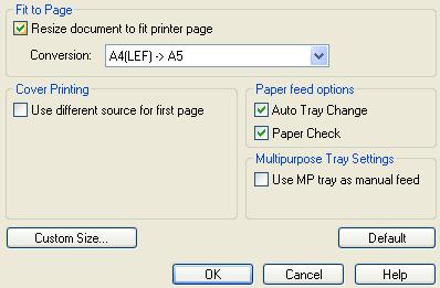 a. Vælg den den [enlargement (forstørrelse)], der er nødvendig for at dit dokument kan udfylde plakaten. b.