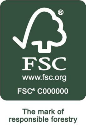 Mindste størrelse af logo FSC logoet skal måle mindst 1 cm i højden når I bruger det i