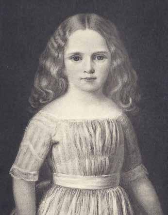 Emmy Carlsen i en alder af 4 år spanske officerer.