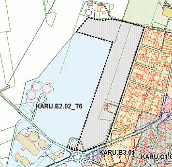 Forslag til lokalplan nr. 403 REDEGØRELSE D. LOKALPLANENS FORHOLD TIL ANDEN PLANLÆGNING KARU.TA.01_T31 Kommuneplanlægning Størstedelen af området er udlagt til rekreative formål i rammeområde KARU.R1.