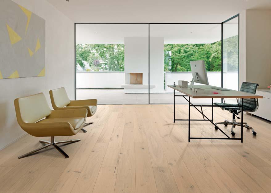 HARO parket 4000 plankegulv 2V eg sandhvid Sauvage børstet naturadur Hamberger Flooring GmbH & Co.