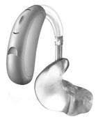 Overblik over dit høreapparat 1 Ørebøjle - din tilpassede øreprop sidder fast på dit høreapparat med en ørebøjle 2 Mikrofon - lyden kommer ind i dit høreapparat via mikrofonerne.