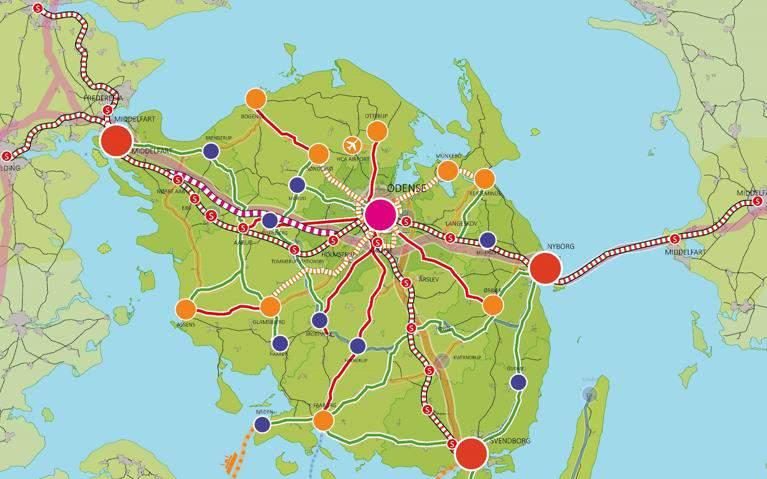 Det fynske S-tog: Fyn har plan for ny regionaltogsbetjening Styrket togbetjening på Vestfyn - Ny jernbane over