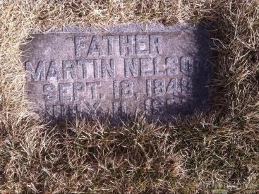 FATHER MARTIN NELSON. NELSON. MOTHER JULIA NELSON. SEPT. 18 1840 - JULY 11 1925. APRIL 25 1839 JULY 26 1925.