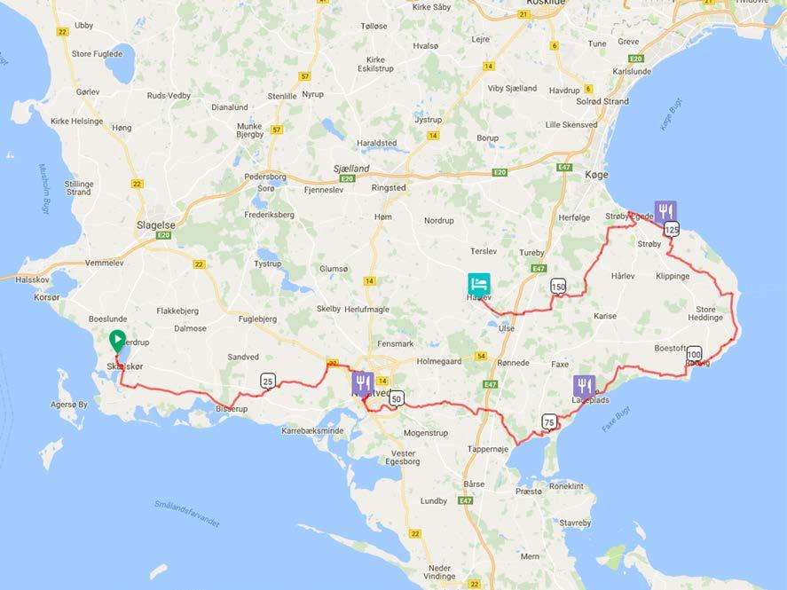 14. juni - 2. etape 162,3 km / 754 hm Depoter 1. Nolds Havn Næstved (44 km) 2.
