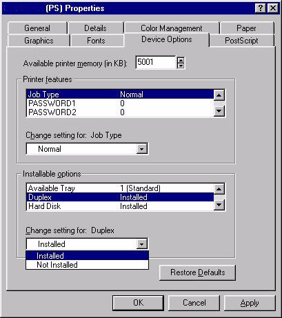 Postscript-driver Denne driver skal indstilles for enhver opgradering, du lige har installeret. 1. Åbn vinduet Printere via menuen Start eller fra Windows Kontrolpanel. 2.