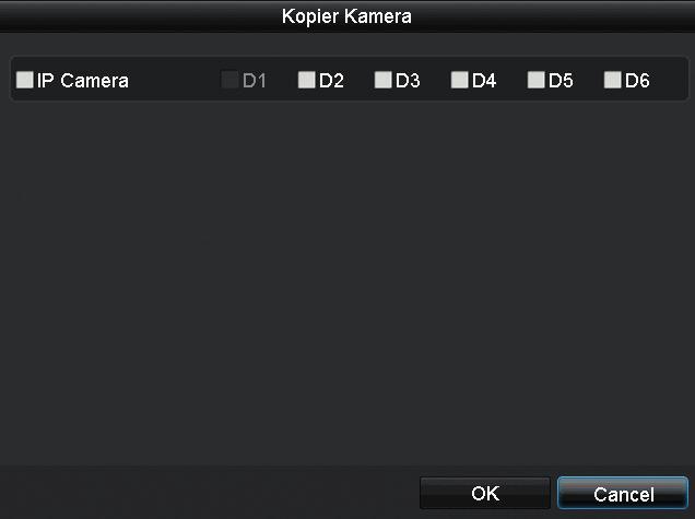 19 20 Klik på Kopier for at overføre indstillingerne for optagelsen til en eller flere kamerakanaler.