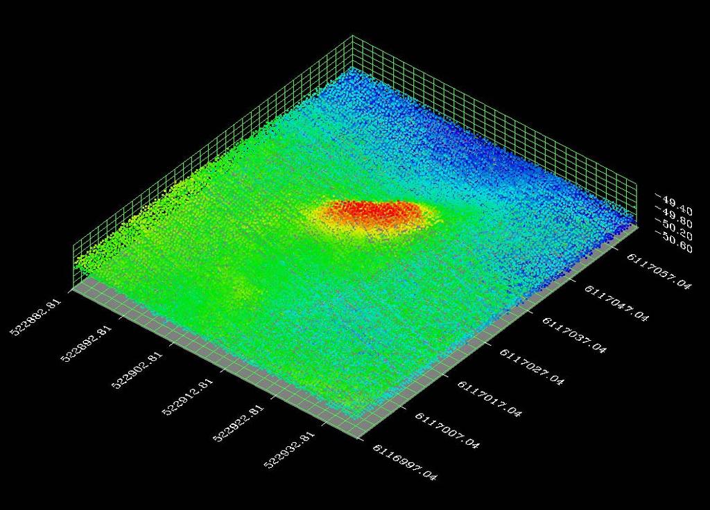 Figur 10: Side scan sonar optagelse af muligt