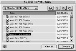 Følg proceduren nedenfor, hvis du benytter Macintosh. BRUG AF SOFTWARET - FARVETILPASNING 1. Vælg "Use ICC profile" fra pop-up menuen "Output Color Space". 2.