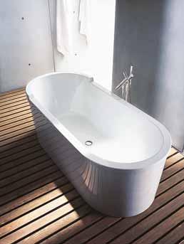 Oavsett om du vill ha ett hörnbadkar, ett inbyggnadsbadkar, ett badkar monterat mot vägg eller ett fristående badkar: Duravit erbjuder ett omfattande sortiment av badkar och spabadkar av hållbara