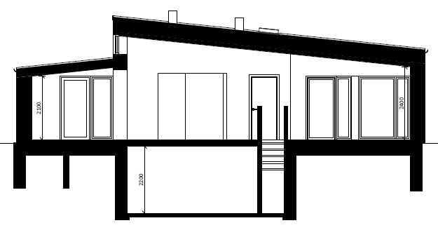 A inddrages til beboelse ved en udvidelse af køkkenet. Tegningerne nedenfor viser et planudsnit ved køkkenet i den fremtidige boligtype A.
