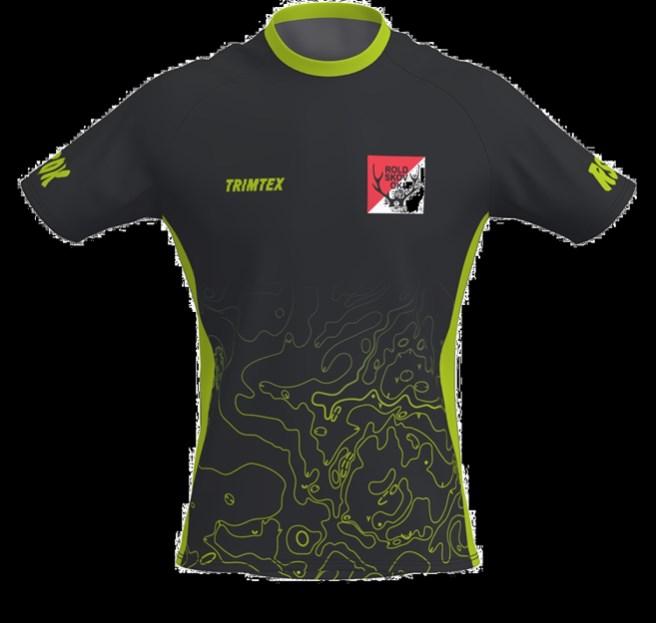 De nye t-shirts er også leveret af Trimtex, og er i klubbens design hvor den sorte farve fylder mest, således at de ligger indenfor klubbens meget