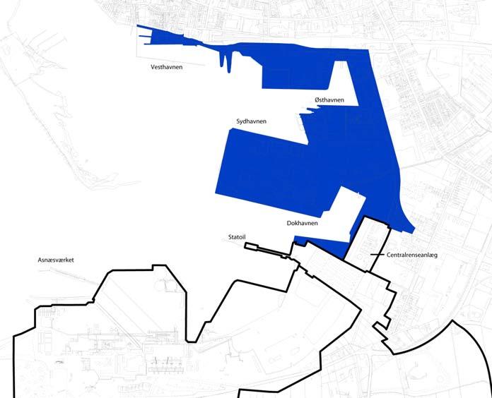 Områder udlagt til havneformål i Kommuneplan 2000-2012 vises på kortet herefter. Figur 3.