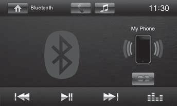 Bemærk: Hvis der er sluttet en telefon til bilradioen, vises Bluetooth -symbolet i alle lyd-/videokilder i øverste højre hjørne af displayet.