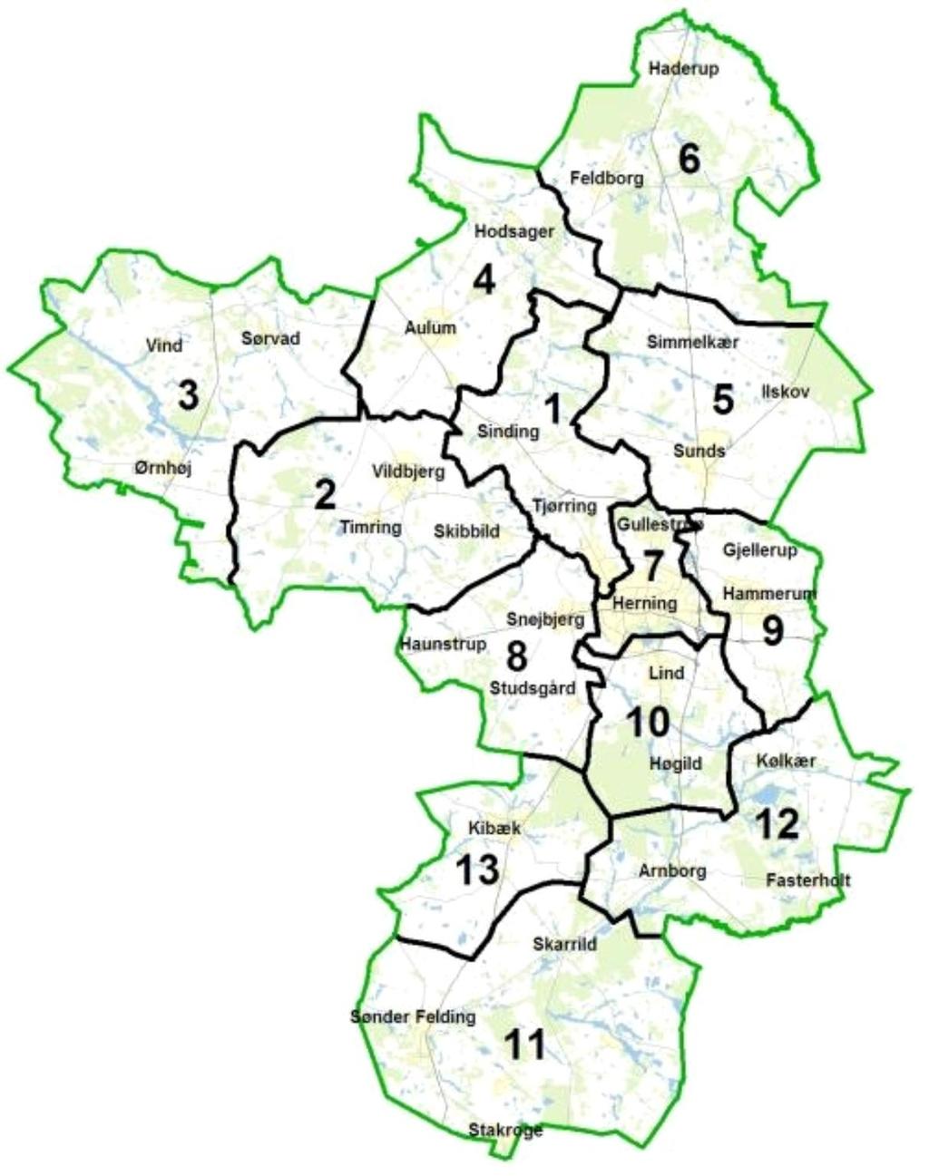 HERNING KOMMUNES DAGTILDBUD Herning Kommunes dagtilbudsområde er opdelt i 13 pasningsdistrikter. Børnetal i kommunale og selvejende 2017 2016 2015 4.001* 1 4.095 4.