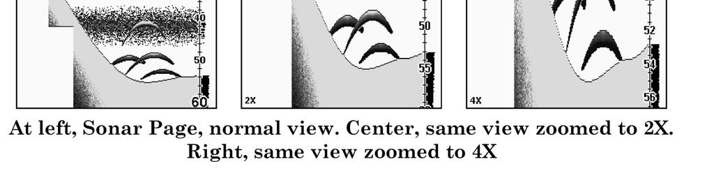 Range Manuel (Dybdeskala) I manuel tilstand har man fuldstændig kontrol over hvilket dybdeinterval der vises på skærmen.