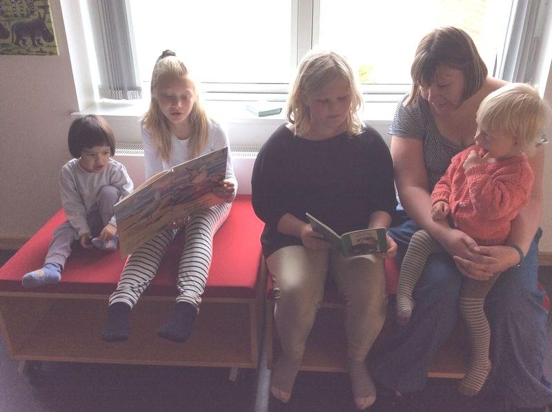 Lille historie fra læsebåndet Gruppen læsehestene, holder til på Hammelev skoles biblioteket