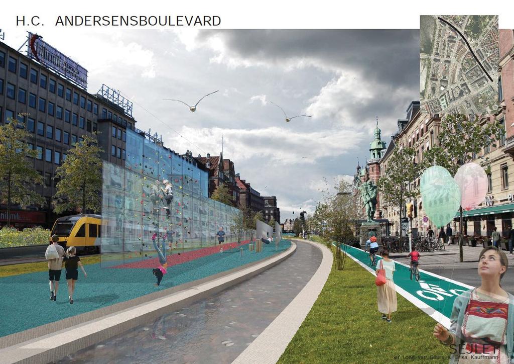 En mere attraktiv Råshusplads - et forslag til revitalisering og trafikfredning Området omkring Rådhuspladsen har en vigtig funktion som regional vej, der skærer igennem Københavns kulturakse, og som
