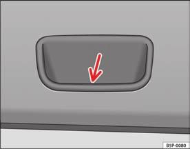 Afhængigt af bilens tilstand er dette systems funktion til rådighed eller spærret. Når bagklappen er låst, kan den ikke åbnes.