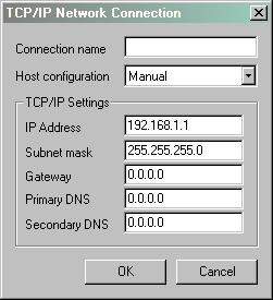 Programmering Udvidelseskort til ETHERNET og PROFBUS-DP 7 2. Marker [TCP/P Connection 1]. Højreklik, og vælg [Properties] for at kunne foretage indstillingerne for TCP/P-netværket.