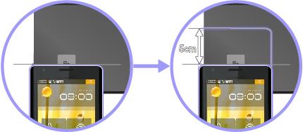 Parring af computeren med en NFC-aktiveret smartphone Før du starter, skal du sørge for, at smartphonens skærm vender opad. Gør herefter følgende: 1.