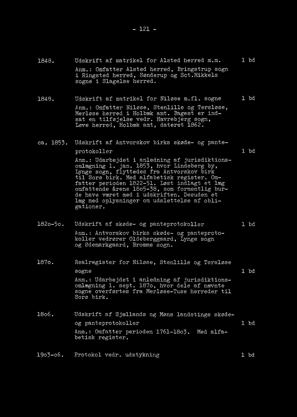 Havrebjerg sogn, Løve herred, Holbæk amt, dateret 1862. 1 bd ca. 1853. Udskrift af Antvorskov birks skøde- og pante- protokoller A n m.: Udarbejdet i anledning af jurisdiktionsomlægning 1. jan.