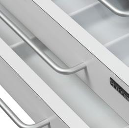Dispenserne er lavet i aluminium, og kan placeres enten i rækker eller enkeltvis.