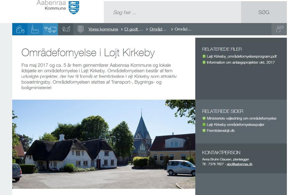 Områdefornyelse Løjt Kirkeby Aktivitetspladsen: 1. etape i en række projekter I alt 6.300.