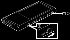 Forhindre utilsigtede handlinger (HOLD) Du kan låse Walkman for at forhindre utilsigtet betjening af knapperne. 1 Skub kontakten ( ). HOLD-funktionen aktiveres.