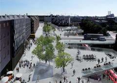 Plads O Pladsen skal anlægges med hård belægning, der svarer til dens urbane og klassiske karakter.