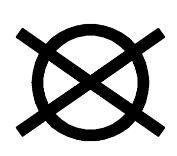 symboler er anvendt: Må ikke