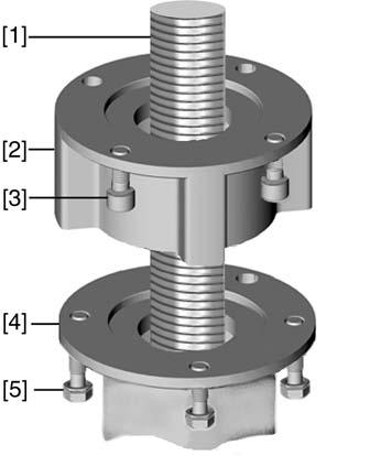 Montering AMExC 01.1 4.3.2.2. Montering af multiturn-aktuator (med tilslutningsform A) på ventilen Fig.