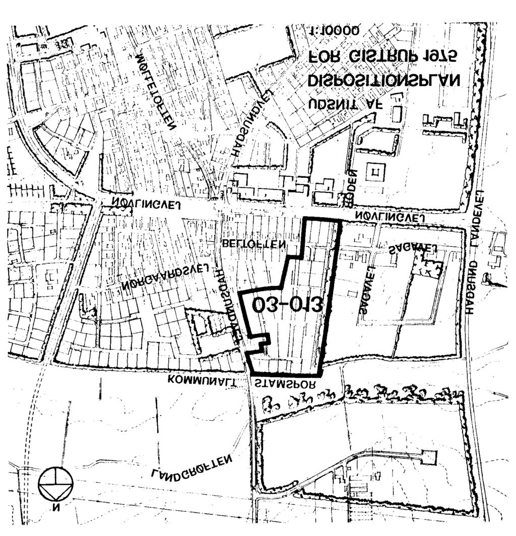 3. Lokalplanens forhold til den øvrige planlægning 1. Dispositionsplan for Gistrup Dispositionsplan for Gistrup er udarbejdet i 1975 sideløbende med udarbejdelsen af Aalborg generalplan.