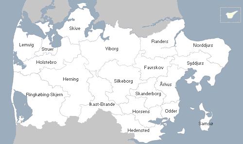 Midtjylland har 1,25 millioner indbyggere og dækker et areal på 13.