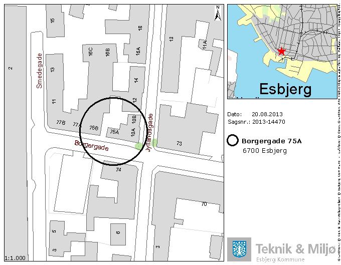 Sagsnr. 2013-14470 12 Nedlæggelse af boligenhed Borgergade 75A, 1. sal, 6700 Esbjerg Indledning Ejer, - Braa Huse A/S, har søgt om tilladelse til at nedlægge boligenheden beliggende Borgergade 75A, 1.