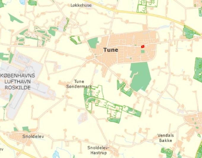 matr.nr. 11hx Tune By, Tune, som ligger i Greve Kommune. Afgørelsen er truffet i medfør af 6, stk. 1, / 6, stk. 2, i skovloven (lovbekendtgørelse nr. 122 af 26/01/2017).
