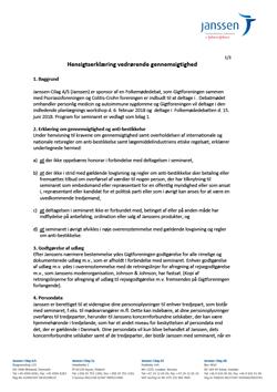 [1133304] Janssen contract for signing: Folkemødet 2018 EV00147726 på dansk Adobe Sign Document History 06/12/2018 Created: 05/15/2018 By: Status: Transaction ID: J&J ICD System (icdsup@its.jnj.