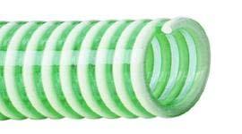 PCV slange Hubaflex grøn transparent Let, fleksibel slange med mange anvendelsesmuligheder. Specielt egnet suge-/trykslange til vand, gødning og pesticider brugt i indstrien og jordbrug.