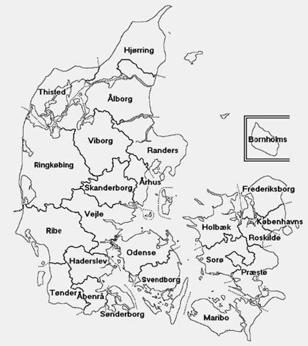Svenskfødte med fast bopæl i Danmark 1845-1901 fordelt på amter AMT 1845 1860 1880 1901 Svenskfødte pr. 1000 i 1860 Svenskfødte pr. 1000 i 1901 København 1.124 4.020 8.559 19.
