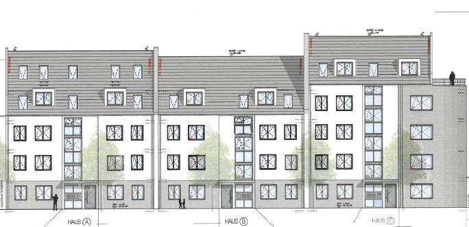 omtalen i forrige nyhedsbrev, til at opføre en ejendom i henholdsvis 3 og 4 etager. Den nye ejendom får adresse i Schmiedestrasse.